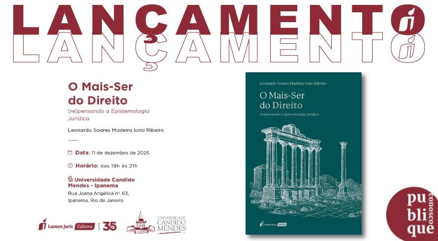 É com enorme prazer, que divulgamos o lançamento do Livro "O Mais-Ser do Direito: (re)pensando a Epistemologia Jurídica", do Profº Dr. Leonardo Iorio com homenagem à nossa Magnífica Reitora, Profª Drª Andreya Mendes de Almeida Scherer Navarro.