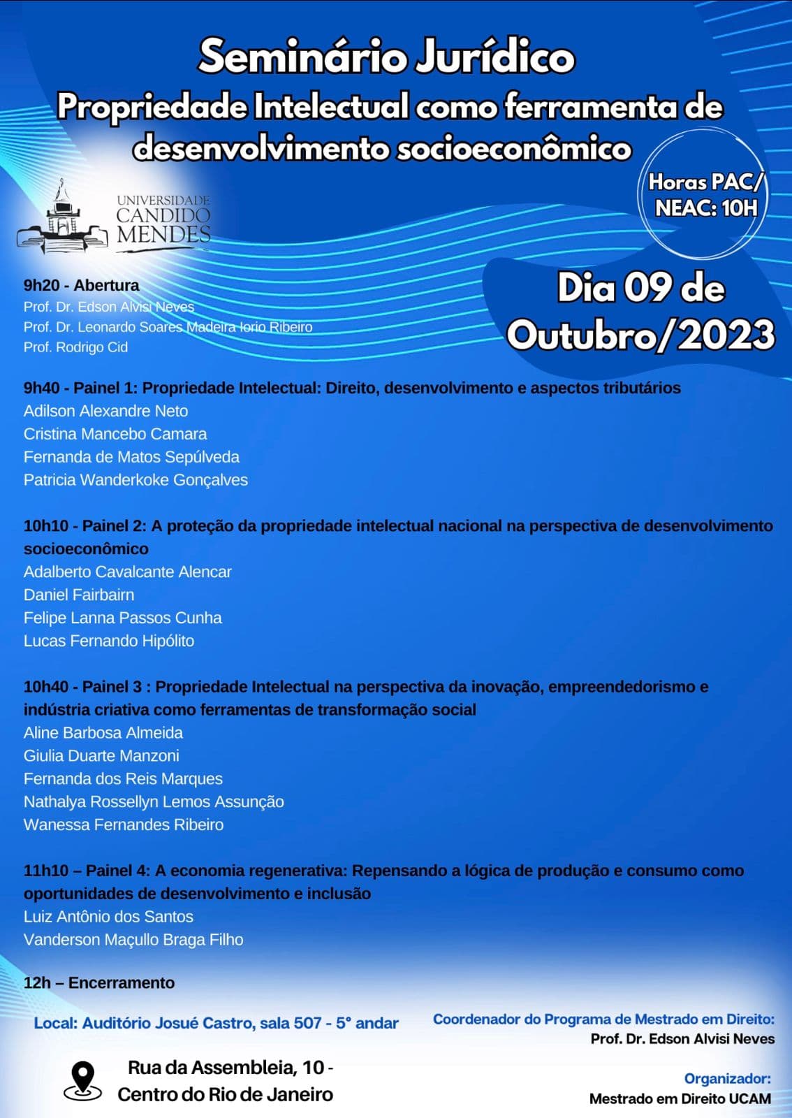 SEMINÁRIO JURÍDICO - 09/10/2023